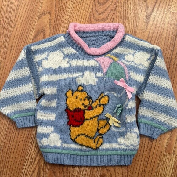 Winnie The Pooh Other - Vintage Winnie the Pooh toddler baby girl sweater